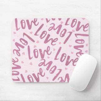 MOUSEPAD PINK COM AMOR ALEATÓRIO DESENHADO À MÃO