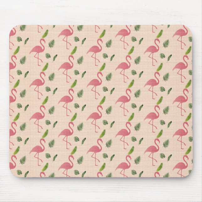 Mousepad Pink Flamingo Pattern (Frente)