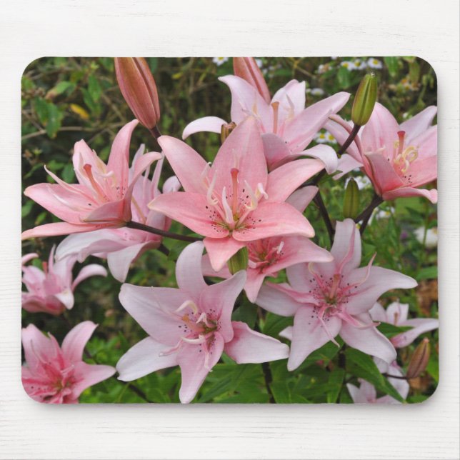 Mousepad Pink lily floral beauty   (Frente)