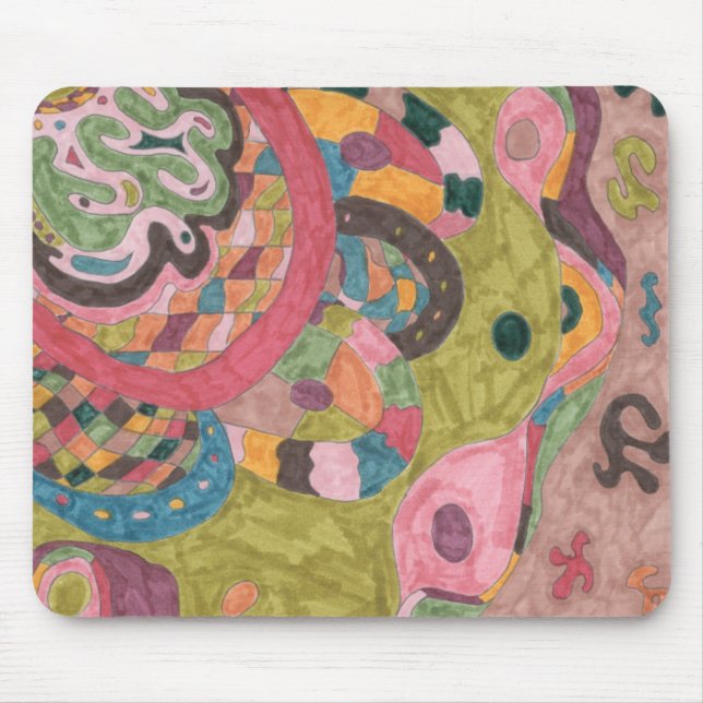 Mousepad "Pink Mood" Abstrato Art (Frente)