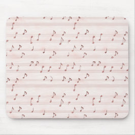 Mousepad Pink Music Notes Sheet