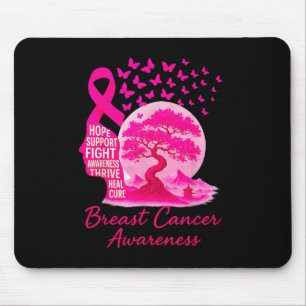 Mousepad Pink Ribbon Sakura Bonsai Tree Mount Fuji Japonês