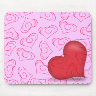 Mousepad Pinky Love (Coração Semitransparente)