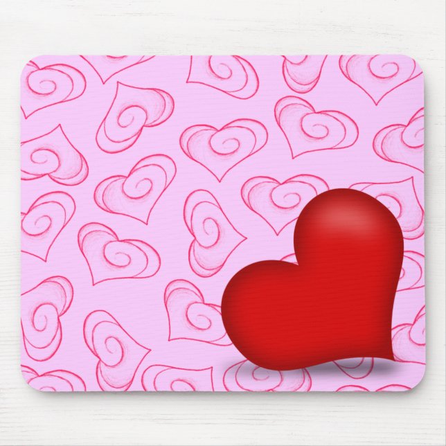 Mousepad Pinky Love (Solid Heart) (Frente)