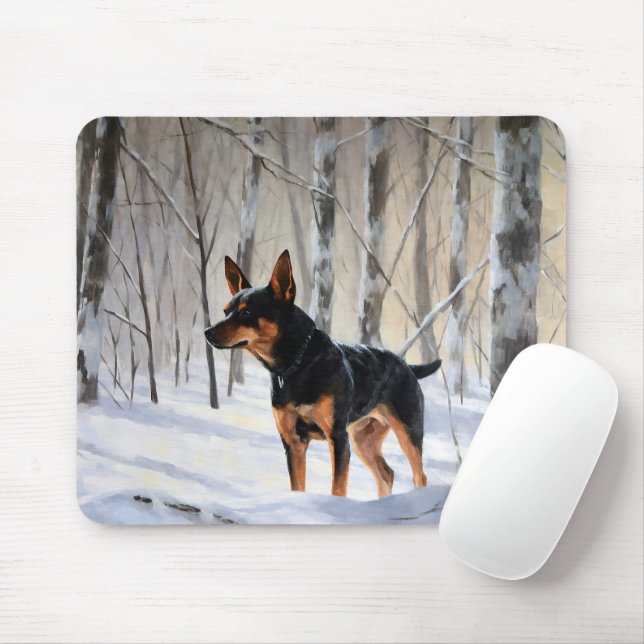Mousepad Pinscher Miniatura Deixe Nevar Natal (Com mouse)