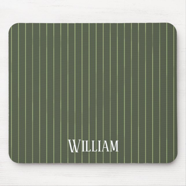 Mousepad Pinstripes verde-oliva (Frente)