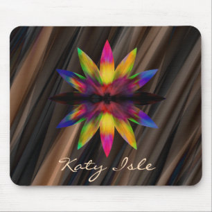 Mousepad Pinta Étnica de Aquarela de Flor de Lotus Personal