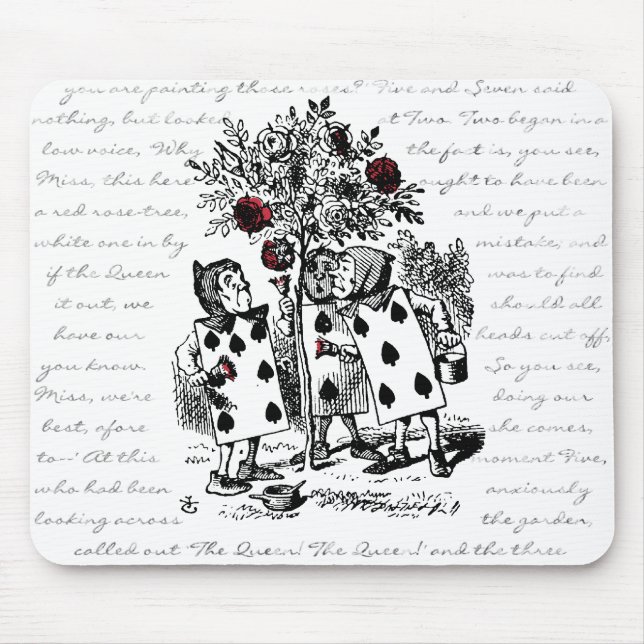 Mousepad Pintando os rosas vermelhos (Frente)