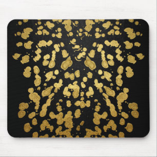 Mousepad Pinte o Splatter no ouro e no preto do falso
