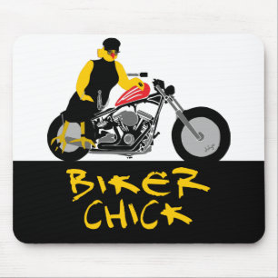 Mousepad PINTINHO BIKER sentado em sua moto