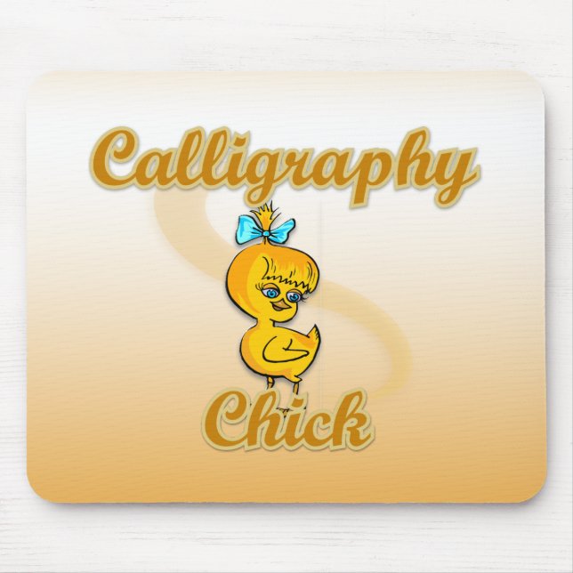 Mousepad Pintinho de caligrafia (Frente)