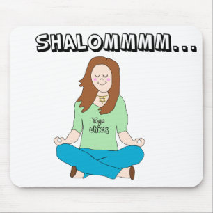 Mousepad Pintinho judaico engraçado Shalommm da ioga