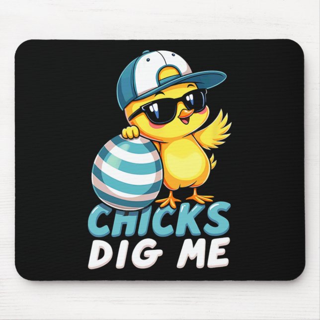 Mousepad Pintinhos bonitos me coçam Páscoa 1 (Frente)