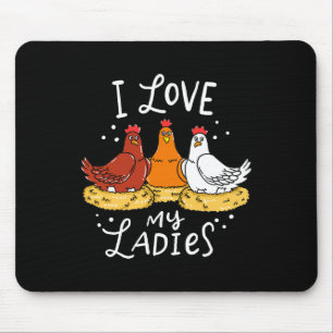 Mousepad Pintinhos de frango Ovos Agricultores Engraçados P