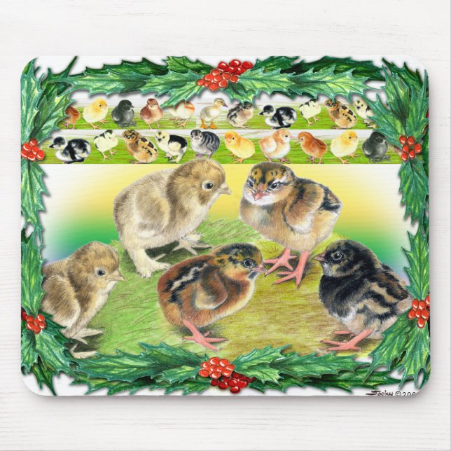 Mousepad Pintinhos de Natal (Frente)