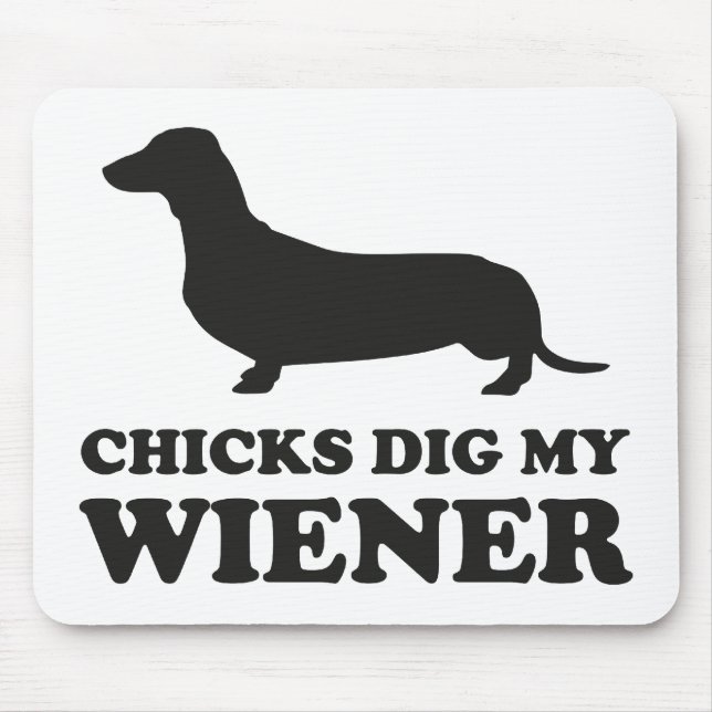 Mousepad Pintinhos Desenhando meu Wiener (Frente)