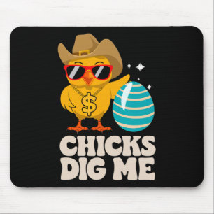 Mousepad Pintinhos Me Engraçam Felz pascoa Engraçado Doming