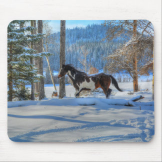 Mousepad Pinto de Trote Stallion & Winter Snows