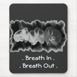 Mousepad Pintor branco-orquídea preto Elegante