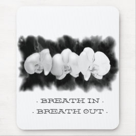 Mousepad Pintor branco-orquídea preto Elegante