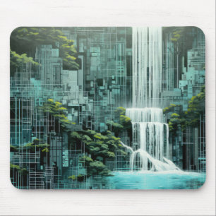 Mousepad Pintor de Decoração de Paisagem em Cascata