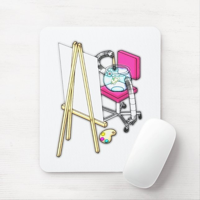 Mousepad Pintor de Peixes ("Cor da Água") - (Com mouse)