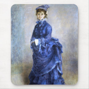 Mousepad Pintor impressionista da mulher azul parisienne