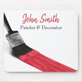 Mousepad Pintor Service Company Brush Red