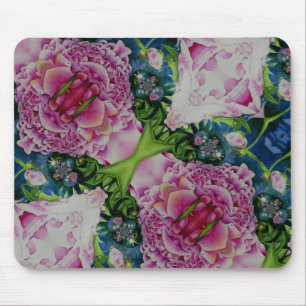 Mousepad pintura a aquarela de pedras abstrato, boho retro