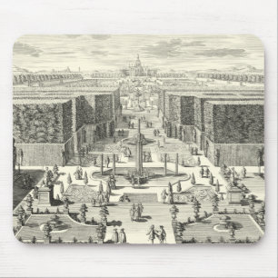 Mousepad Pintura a Óleo de Fontes no Jardim de Versalhes