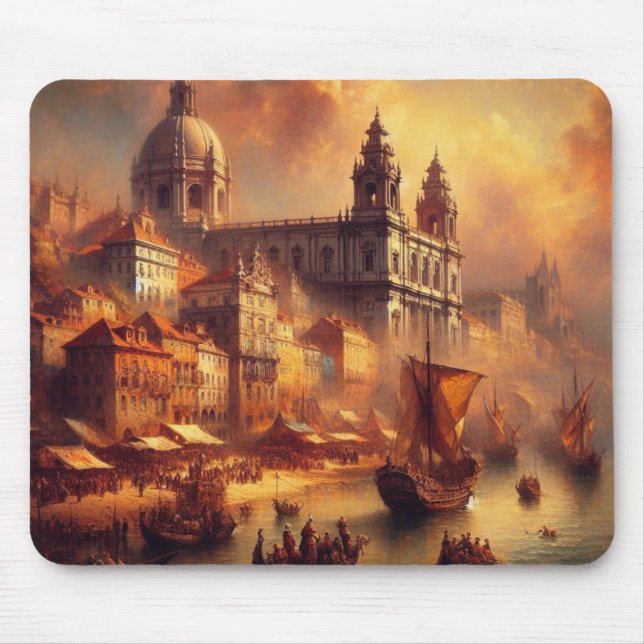 Mousepad Pintura a óleo do Renascimento (Frente)