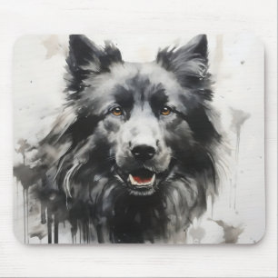 Mousepad Pintura a Tinta de Cachorro