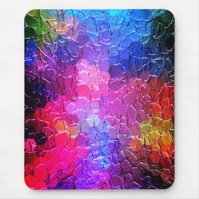 Mousepad Pintura Abstrata | Colorida Dinâmica (Frente)