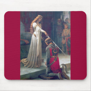 Mousepad Pintura antiga knighting do cavaleiro da rainha da