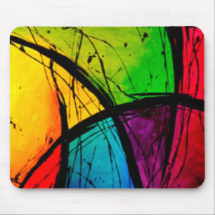 Mousepad Pintura brilhante Funky da arte abstracta
