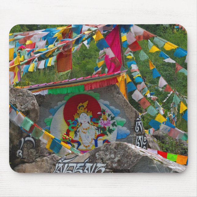 Mousepad Pintura Budista em Rochas (Frente)