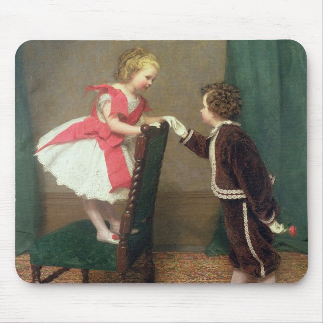 Mousepad Pintura Clássica Vintage de Crianças Vitorianas (Frente)