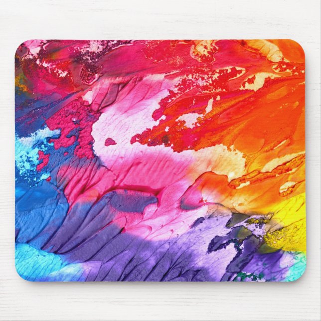 Mousepad Pintura Colorida de Abstrato (Frente)