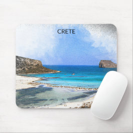 Mousepad Pintura Colorida de Grécias de Creta Vintage