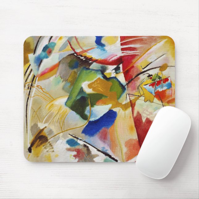 Mousepad Pintura com o Green Center por Wassily Kandinsky (Com mouse)