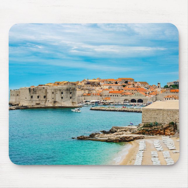 Mousepad Pintura da praia de Dubrovnik (Frente)