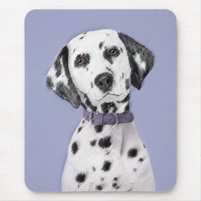 Mousepad Pintura Dalmática - Arte Cachorra Original (Frente)