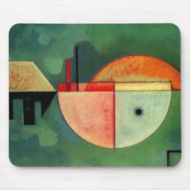 Mousepad Pintura de Abstrato para Cima do Kandinsky (Frente)