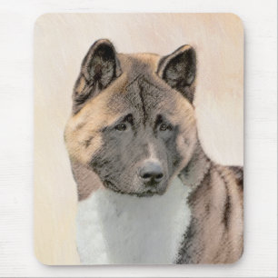 Mousepad Pintura de Akita - Arte Cão Original
