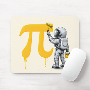 Mousepad Pintura de astronauta legal símbolo Pi Dia do Pi