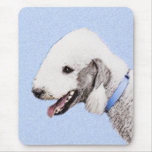 Mousepad Pintura de Bedlington Terrier - Arte original de c