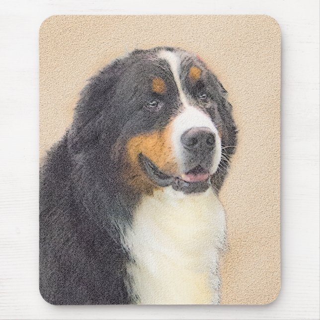 Mousepad Pintura de Cachorro de Montanha Bernese - Arte Ori (Frente)