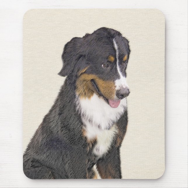 Mousepad Pintura de Cachorro de Montanha Bernese - Arte Ori (Frente)