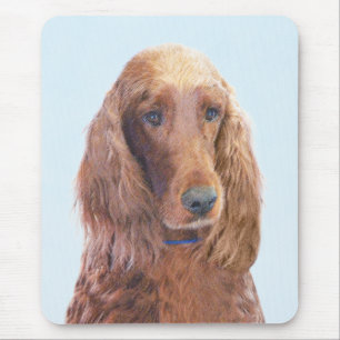 Mousepad Pintura de Cachorro Irlandês - Arte de Cachorro O
