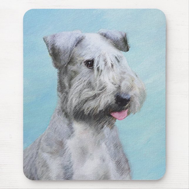 Mousepad Pintura de Cesky Terrier - Arte de Cachorro Origin (Frente)